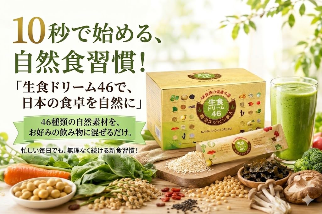 Amazon.co.jp: 生食ドリーム46®（シェーカ―付）正規品 乾燥野菜の